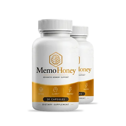 MemoHoney memory support capsules, two 30-capsule bottles